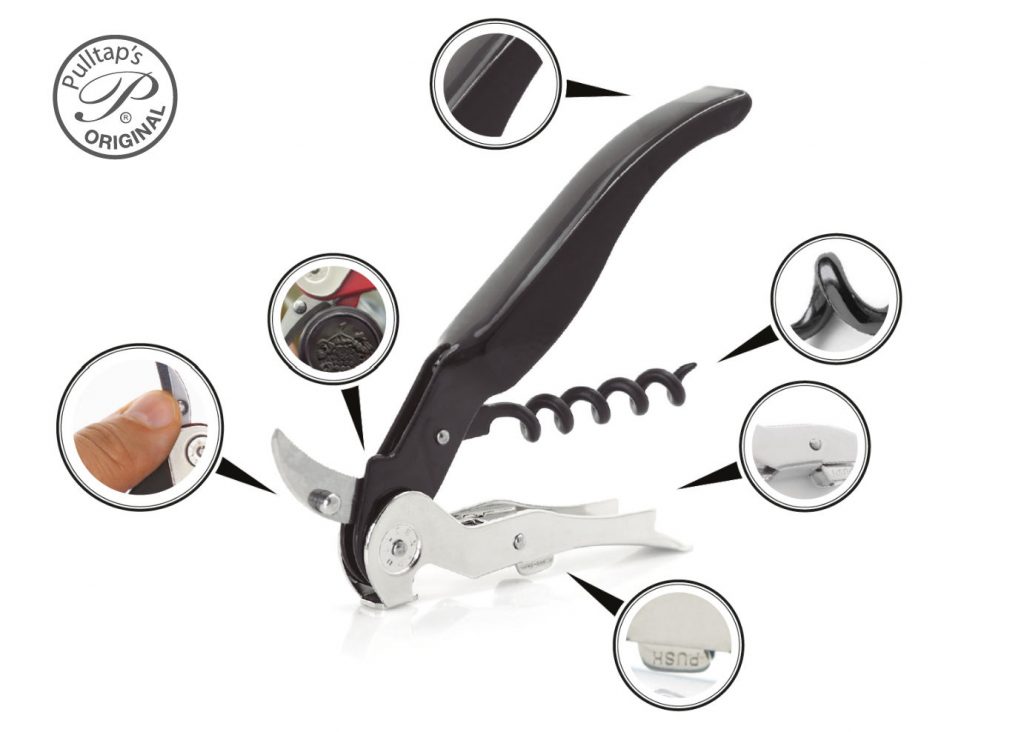 Korkenzieher-Kellnermesser-Pulltex-Pulltaps-ClickCut-Funktionen