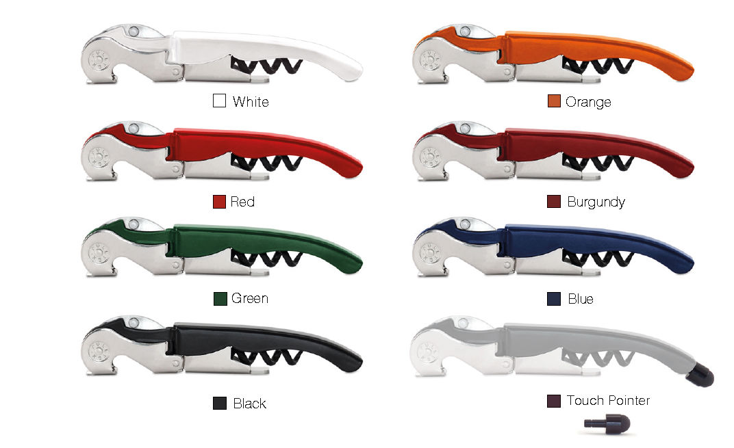 Korkenzieher-Kellnermesser-Pulltex-Pulltaps-Hybrid-Farben