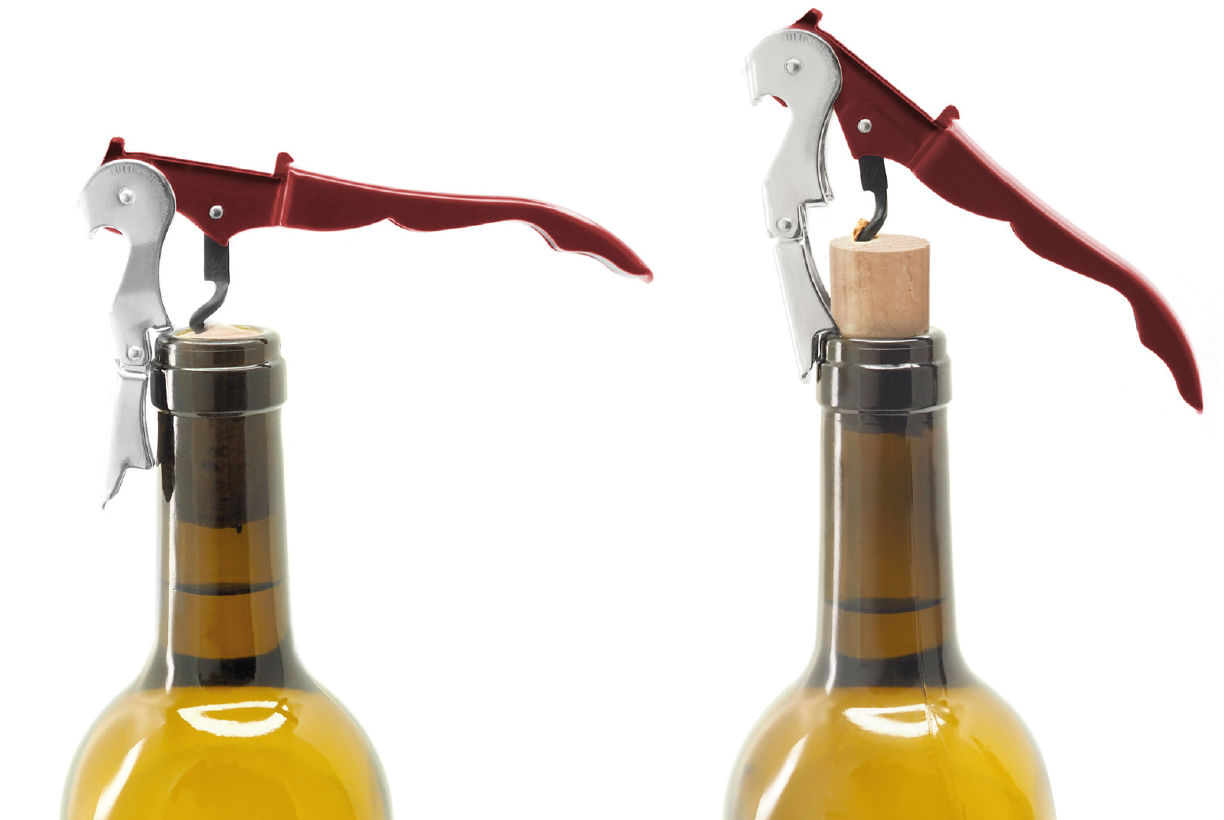 Korkenzieher-Kellnermesser-Pulltex-Pulltaps-Slider-Anwendung