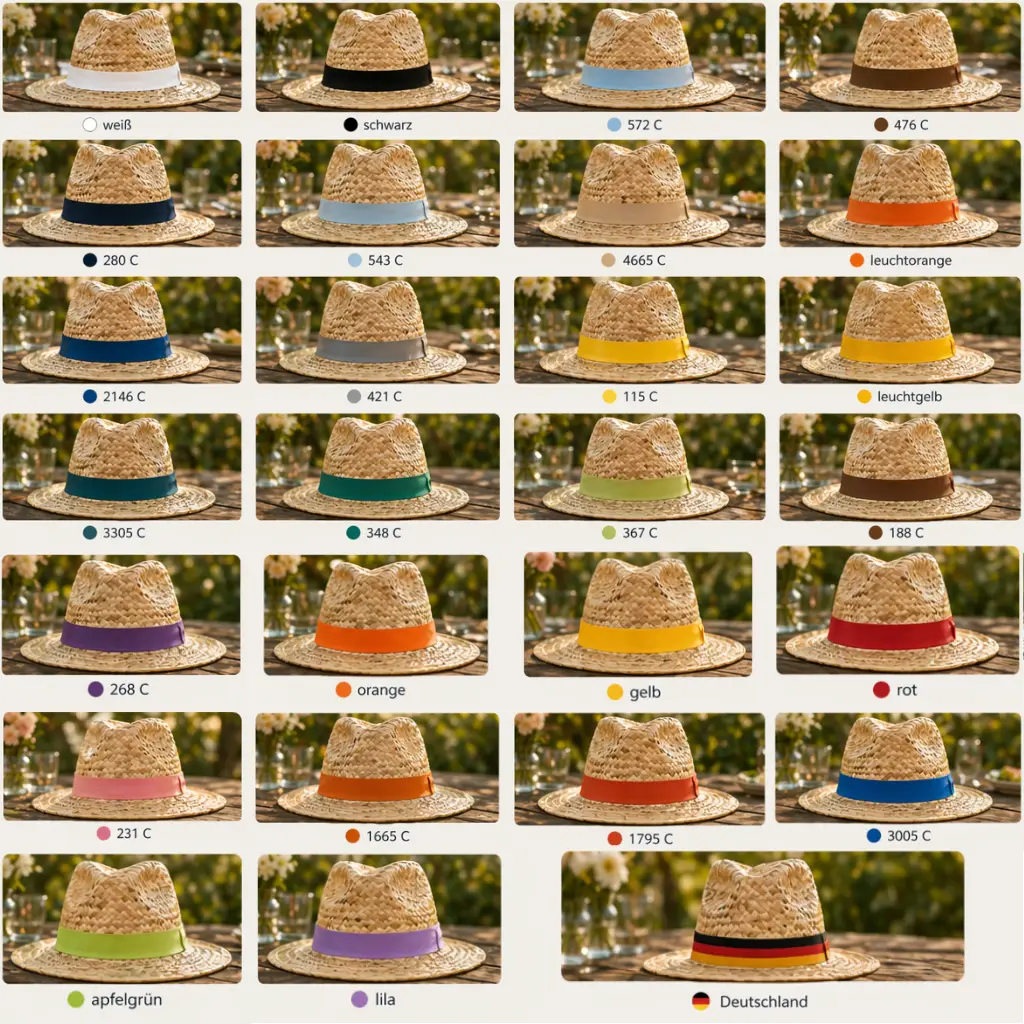 Strohhüte-Standard-Hundbandfarben
