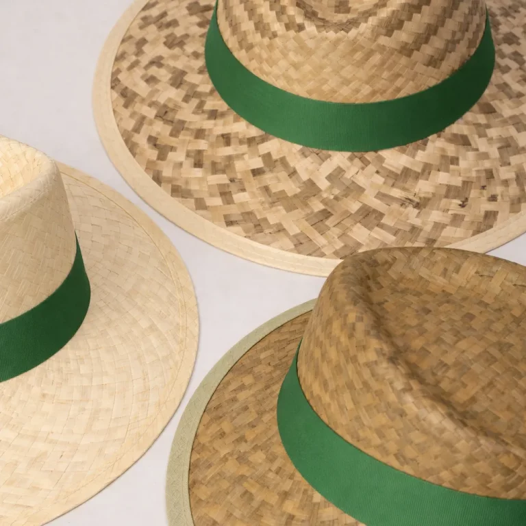 Strohhut mit Logo aus EU Produktion Material