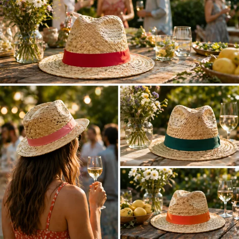 Strohhut mit Logo aus EU Produktion Standard-Hutband