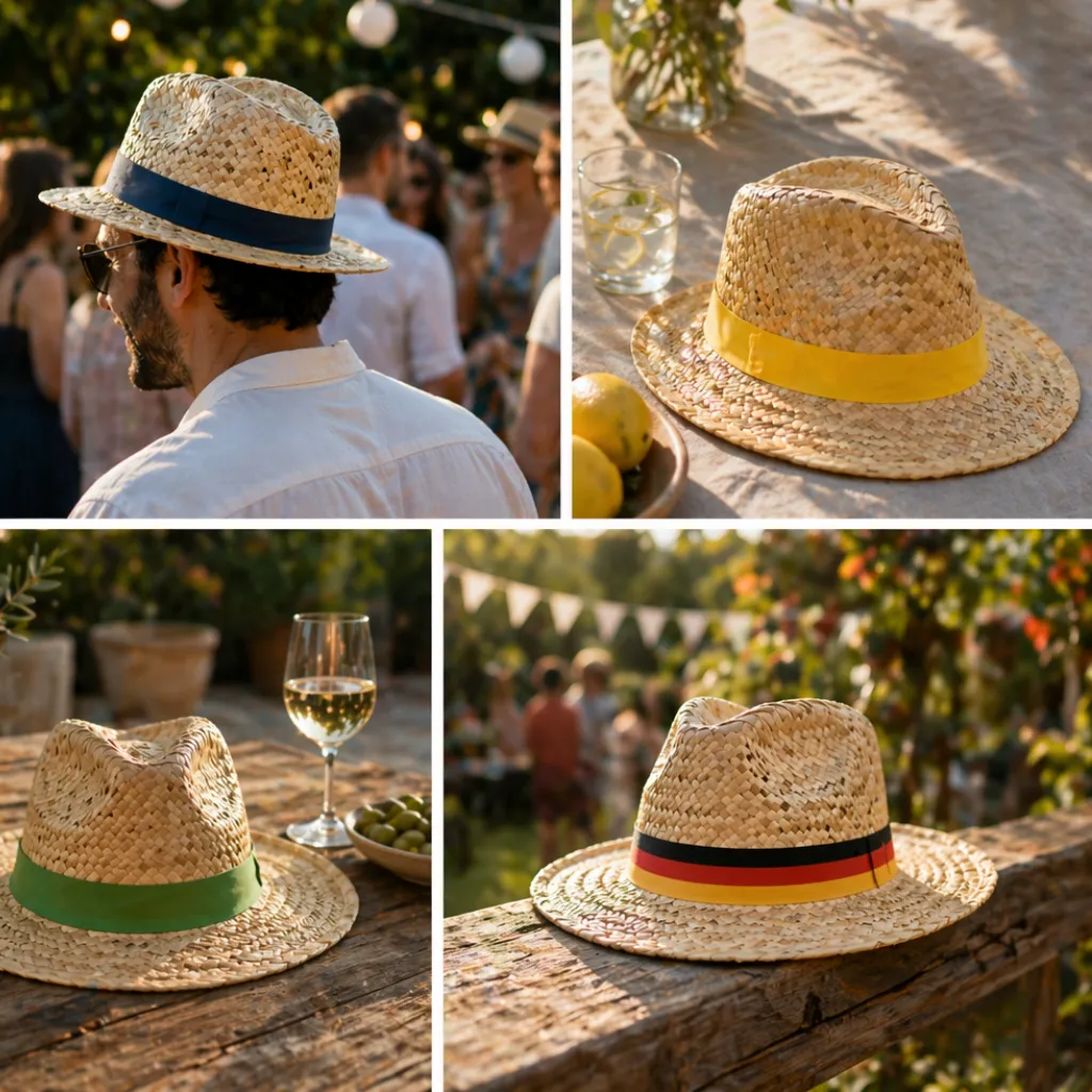 Strohhut mit Logo aus EU Produktion Standard-Hutband_3