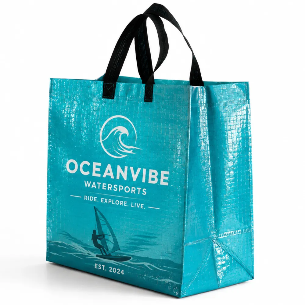 Geschweisste-Werbetaschen_PP-Woven Taschen Glanzlaminierung